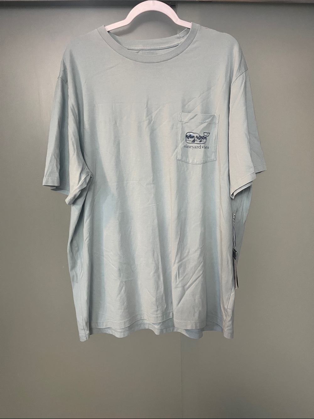 Vineyard Vines Light Blue Short Sleeve Pocket Tee